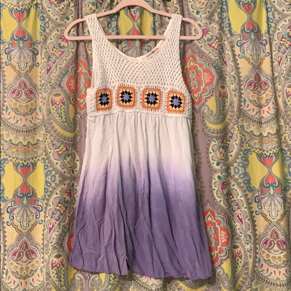 Ombré summer time dress with crochet top